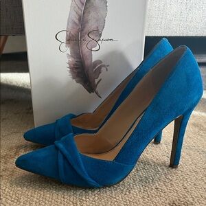Jessica Simpson Peacock Blue Heels